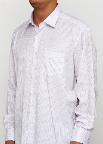 Белая кэжуал рубашка в полоску NENS с длинным рукавом