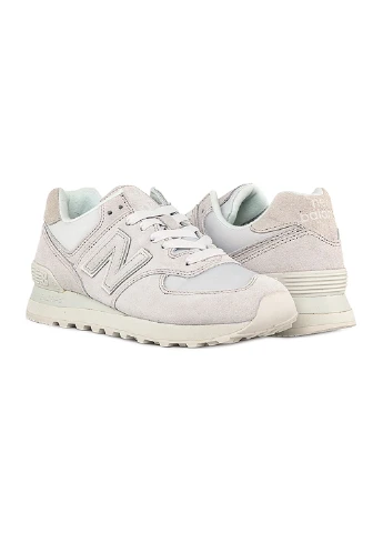 Кроссовки 574 New Balance белые демисезоны (256006747)