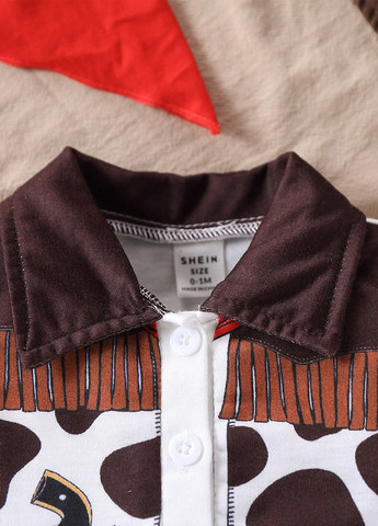 Комбінований демісезонний комплект (боді, бандана, капелюх) SHEIN