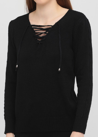 Черный демисезонный пуловер пуловер C`est Monique