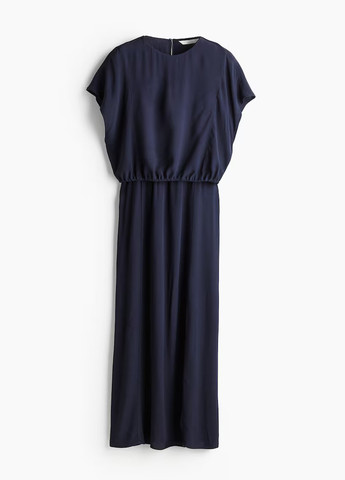 Темно-синее кэжуал, деловое платье для кормящих H&M однотонное