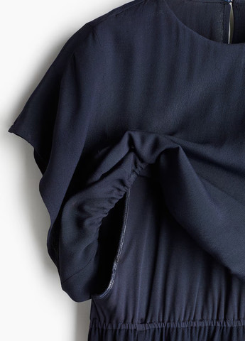 Темно-синее кэжуал, деловое платье для кормящих H&M однотонное