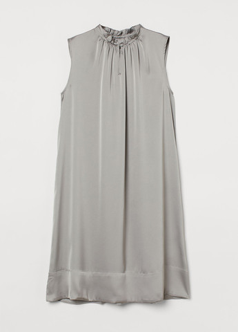 Світло-сіра кежуал сукня H&M однотонна