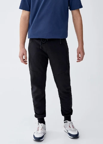 Черные спортивные демисезонные зауженные, джоггеры брюки Pull & Bear