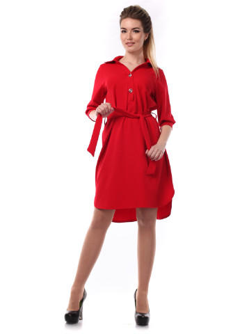 Красное кэжуал платье Alpama