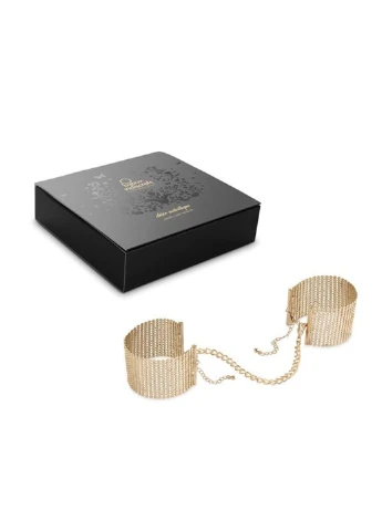 Наручники Desir Metallique Handcuffs - Gold, металлические, стильные браслеты Bijoux Indiscrets (252607229)