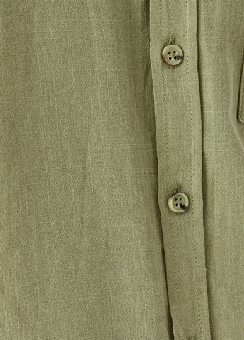 Светло-зеленая кэжуал рубашка однотонная KOTON