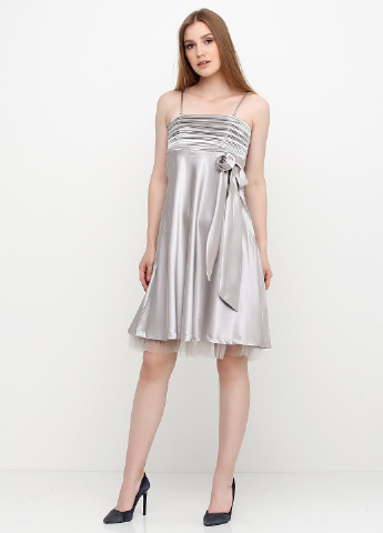 Сріблястий коктейльна сукня B.P.C. однотонна