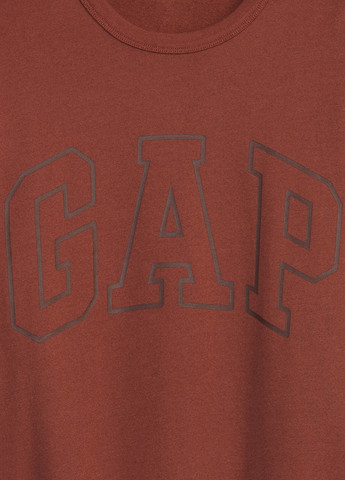 Світшот Gap - Прямий крій логотип коричневий кежуал бавовна - (279312908)