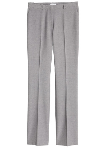 Серые классические демисезонные прямые брюки H&M