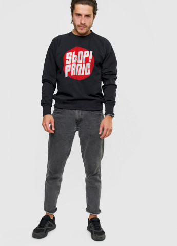 Чорний світшот чоловічий YAPPI малюнок (251424284)