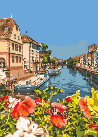 Картина по номерам "Французский городок" 40*50см ArtStory (252265770)