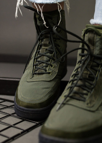 Оливковые (хаки) демисезонные кроссовки Nike Air Force 1 Shell