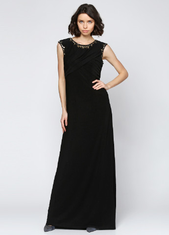 Черное вечернее платье Adrianna Papell однотонное