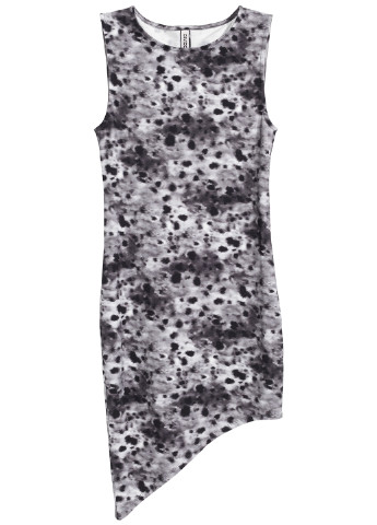 Сіра кежуал сукня H&M з абстрактним візерунком