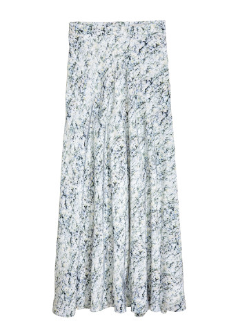 Белая кэжуал с рисунком юбка H&M клешированная