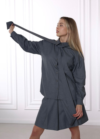 Темно-серая кэжуал рубашка меланж YA FOR YOU