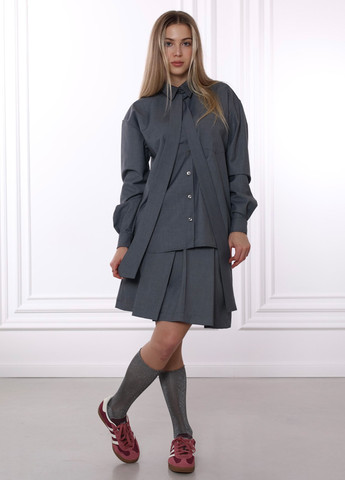 Темно-серая кэжуал рубашка меланж YA FOR YOU