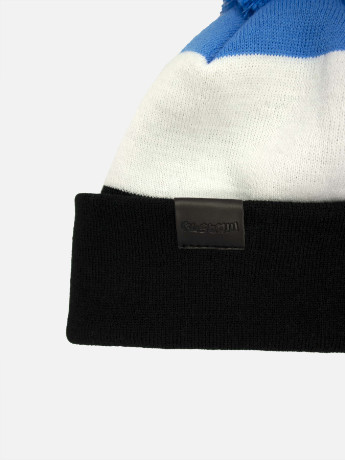 Шапка Tricolor с бумбоном електрик с белым, черным Custom Wear (252047169)