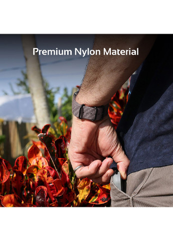 Нейлоновый ремешок Nylox-42 для Apple Watch 42-44 мм 1/2/3/4/5/6/SE Promate nylox-42.grey (216034118)
