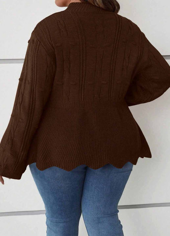 Коричневый демисезонный свитер SHEIN