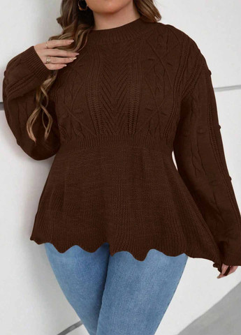 Коричневый демисезонный свитер SHEIN