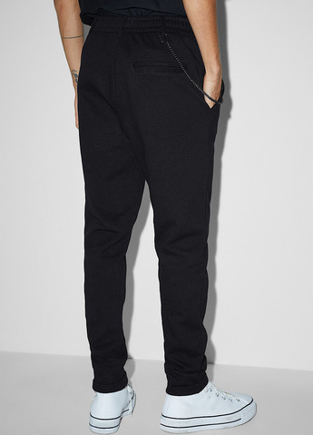 Черные кэжуал демисезонные зауженные брюки C&A