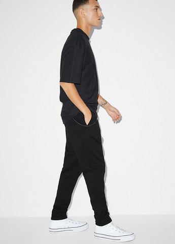 Черные кэжуал демисезонные зауженные брюки C&A