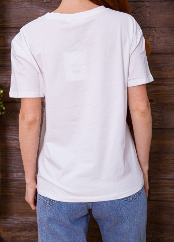 Белая летняя футболка Ager