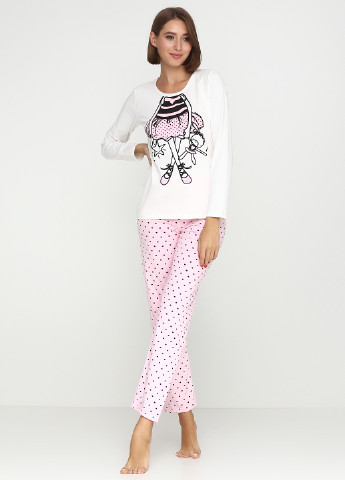 Светло-розовая всесезон пижама (лонгслив, брюки) Sexen
