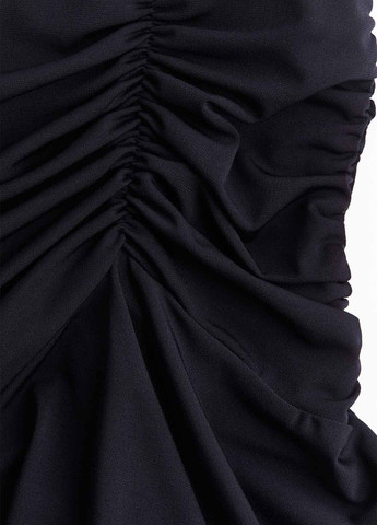 Черная кэжуал однотонная юбка H&M а-силуэта (трапеция)