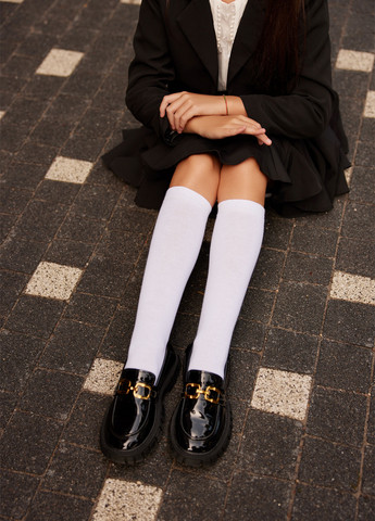 Гольфы детские белые однотонные Mo Ko Ko Socks (253853680)