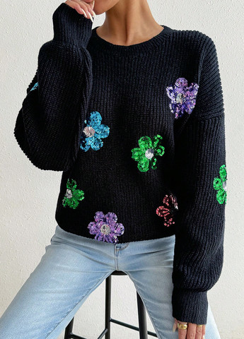 Черный демисезонный джемпер джемпер SHEIN