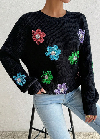 Черный демисезонный джемпер джемпер SHEIN