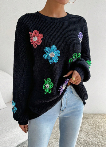 Черный демисезонный джемпер джемпер SHEIN