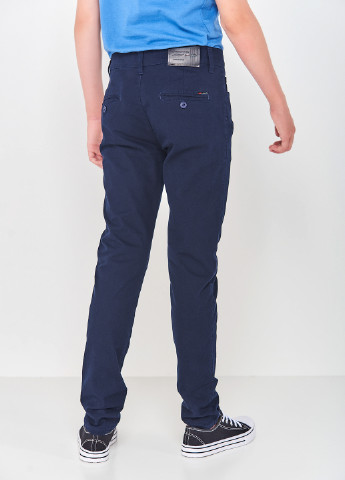 Темно-синие кэжуал демисезонные брюки прямые Redpolo