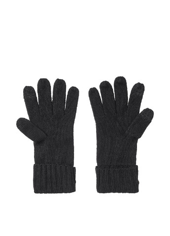 Черный зимний комплект (шапка, перчатки) Victoria's Secret
