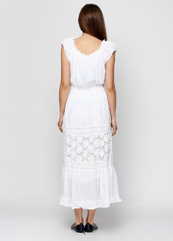 Белое кэжуал платье Cute однотонное