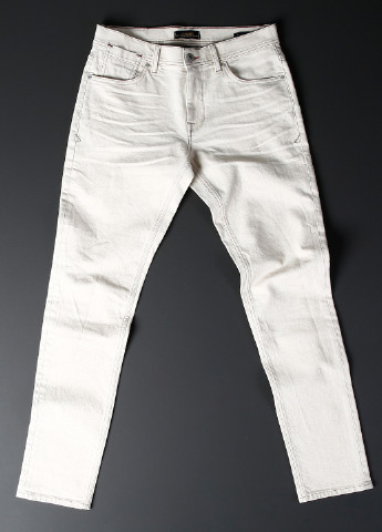 Молочные джинсовые демисезонные зауженные брюки Colin's