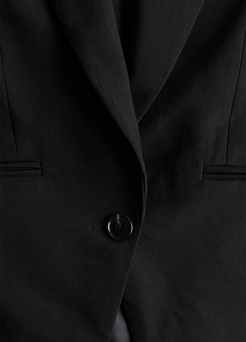 Черный женский жакет H&M однотонный - демисезонный