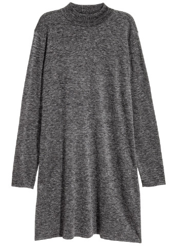Темно-сіра кежуал сукня сукня-водолазка H&M