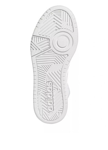 Белые демисезонные кроссовки adidas HOOPS 3.0 MID W FTWWHT/FTWWHT/DSHGRY