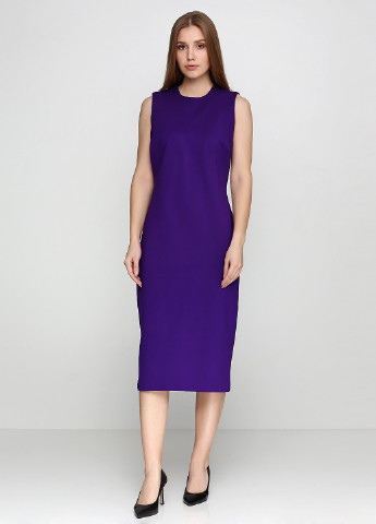 Фиолетовое деловое платье Ralph Lauren однотонное