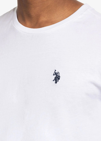 Белый демисезонный кэжуал лонгслив U.S. Polo Assn. однотонный