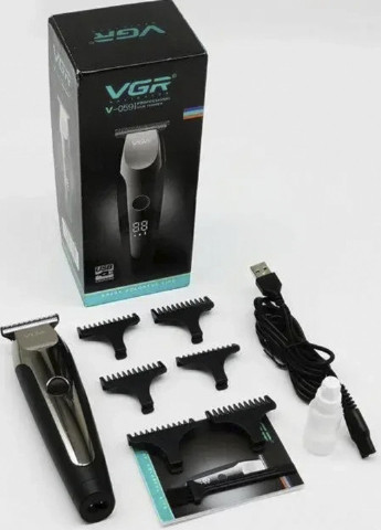 Акумуляторна машинка для стрижки V-059 5 Вт знімні насадки 4 шт VGR (253103274)