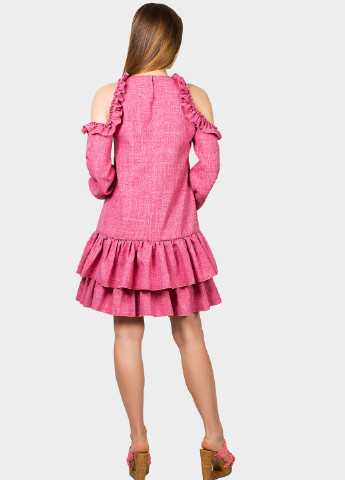 Рожева кежуал плаття, сукня а-силует O`zona milano меланжева