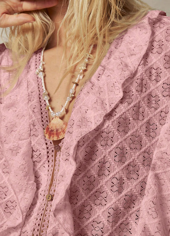 Світло-рожева кежуал сукня сукня-сорочка SHEIN з геометричним візерунком