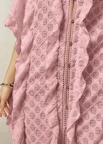 Світло-рожева кежуал сукня сукня-сорочка SHEIN з геометричним візерунком
