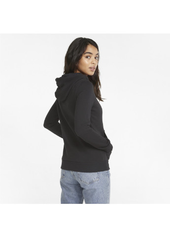 Черное спортивное толстовка essentials+ embroidery women's hoodie Puma однотонное
