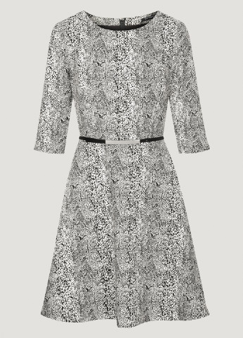 Грифельно-сіра ділова сукня міді Orsay з тваринним принтом